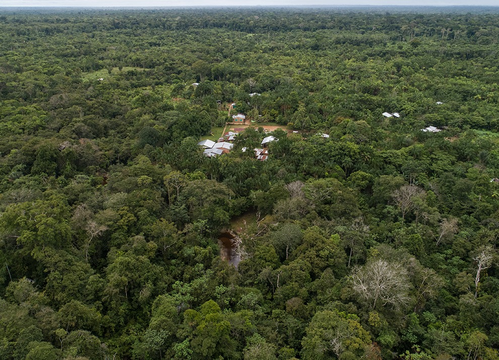 Aerial view of the community of San Pedro de los Lagos. Fernanda Pineda.