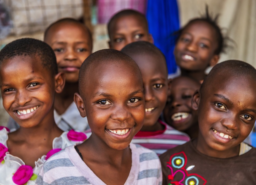 Group of children smiling at the camera